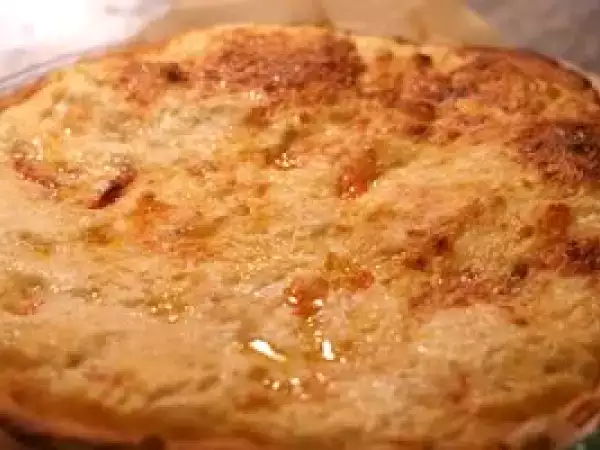 Recette Quiche aux crevettes gingembre tomates confites.