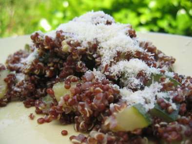 Recette Quinoa rouge aux courgettes et parmesan