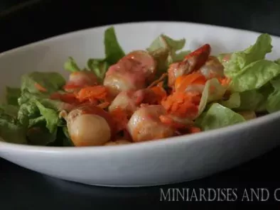 Recette Salade de noix de saint jacques au vinaigre de framboise
