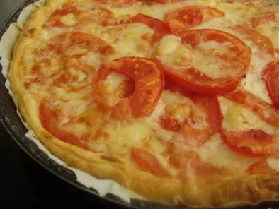 Recette Tarte à la tomate et au fromage de brebis.