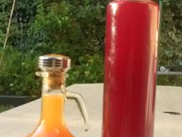 Recette Vinaigre framboise, vinaigre abricot et encore un tag !