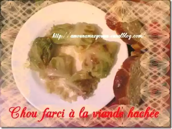 Recette Chou farci à la viande hachée