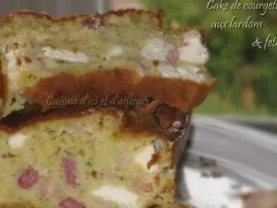 Recette Cake de courgettes aux lardons & féta