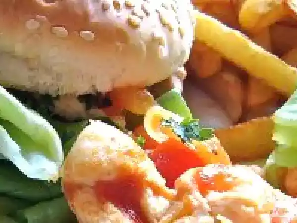 Recette Burger poulet/tomates