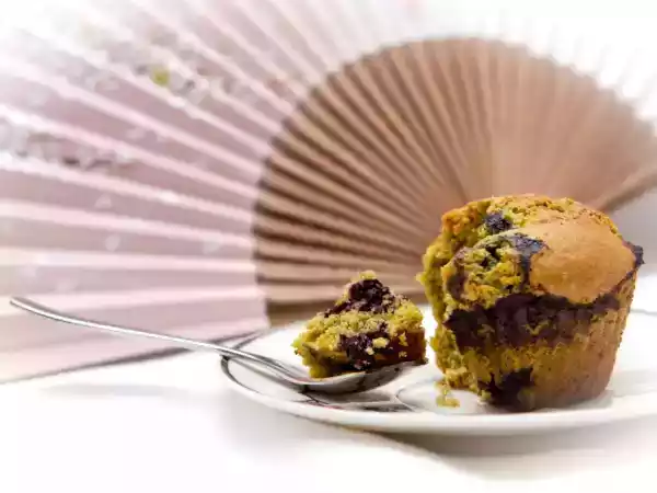 Recette Muffin au thé vert matcha et aux myrtilles
