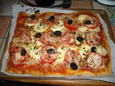 Recette Pizza chorizo/chèvre