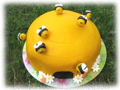 Recette Gâteau 3d : ruche et petites abeilles