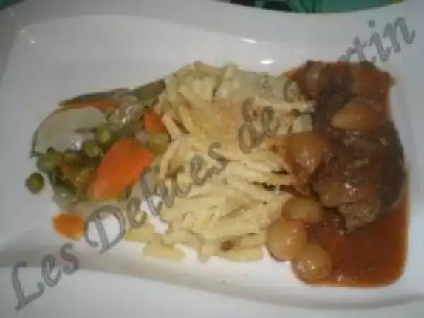 Recette Paupiette de boeuf provençale, gratin de macaroni au parmesan
