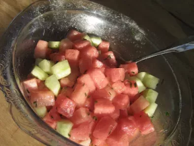 Recette Salade de concombre et de melon d'eau