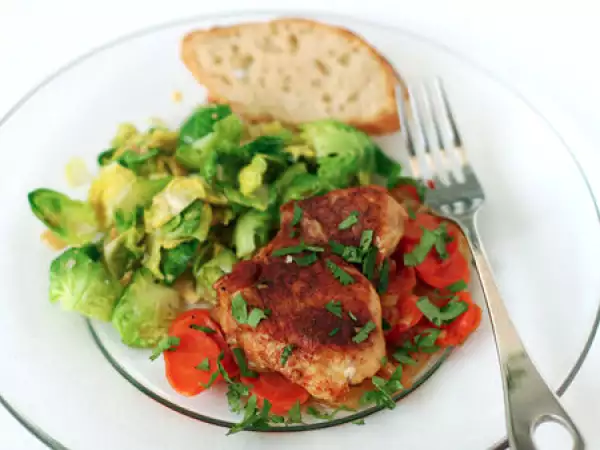 Recette Poulet rôti avec carottes et miel sans gluten