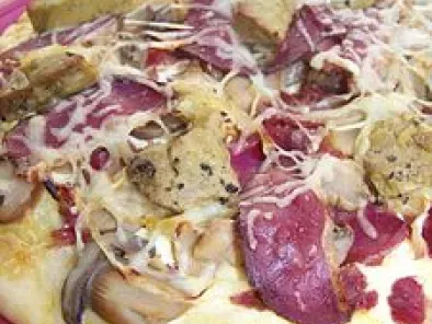 Recette La rolls des pizzas: au foie gras, magret, gésiers.