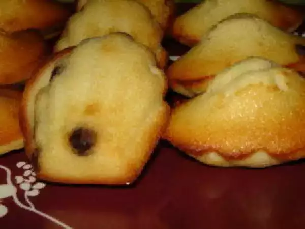 Recette Madeleine (sans beurre) à la crème de coco et aux pépites de chocolat