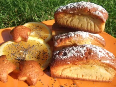 Recette Petits cakes orange-miel-graines de pavot