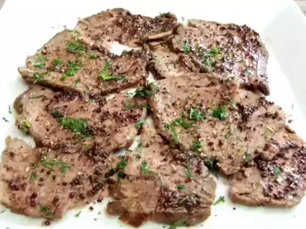 Recette Carpaccio de chevreuil à la moutarde violette