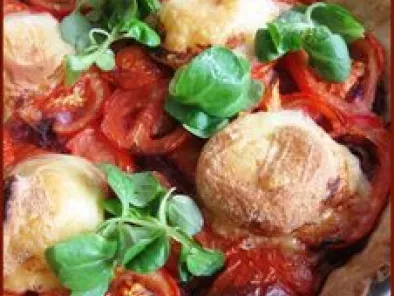 Recette Tarte tomate-mâche au crottin de chavignol