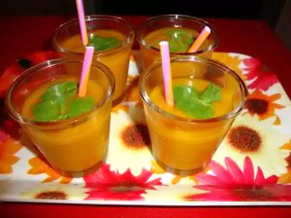 Recette Gaspacho carotte, orange et coriandre