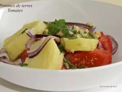Recette Salade tiède pommes de terre, tomates et pignon de pin