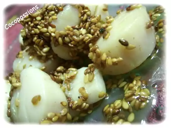 Recette Noix de st jacques aux graines de sésame