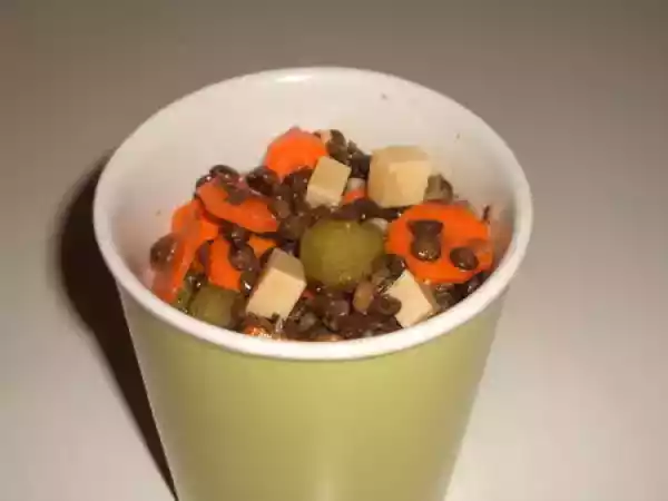 Recette Salade de lentilles, carottes & emmental