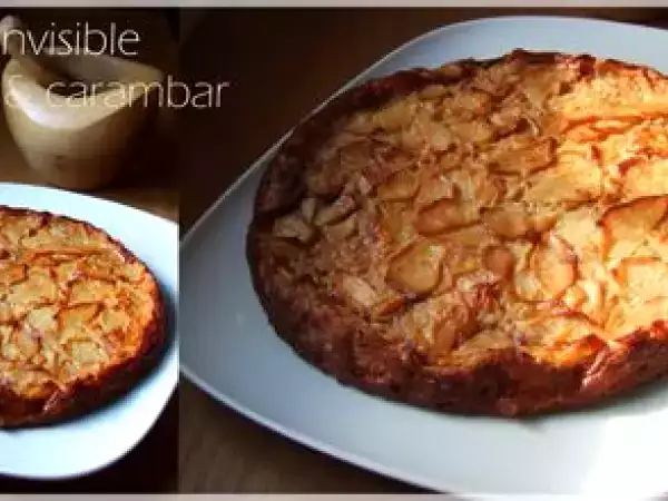 Recette Gâteau invisible (pommes & carambar)