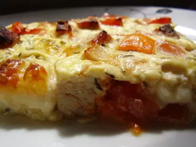 Recette Quiche sans pâte tomate-mozzarella.