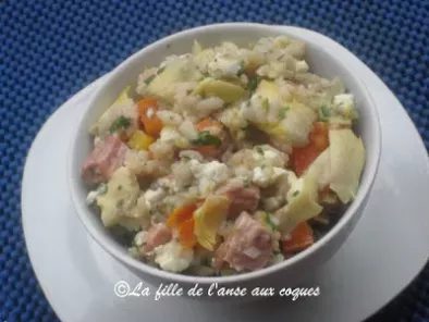 Recette Salade de risotto au jambon et au chèvre