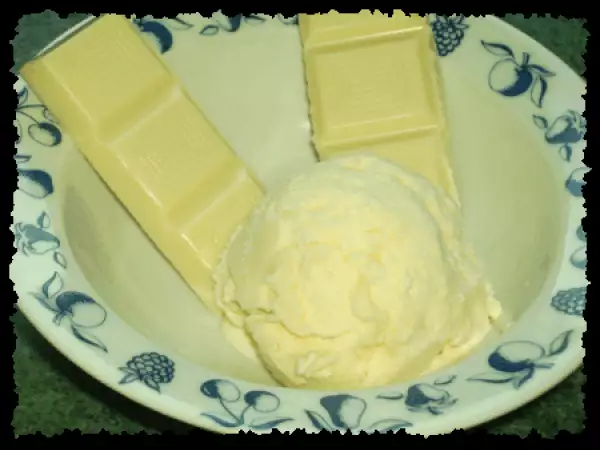 Recette Glace au chocolat blanc