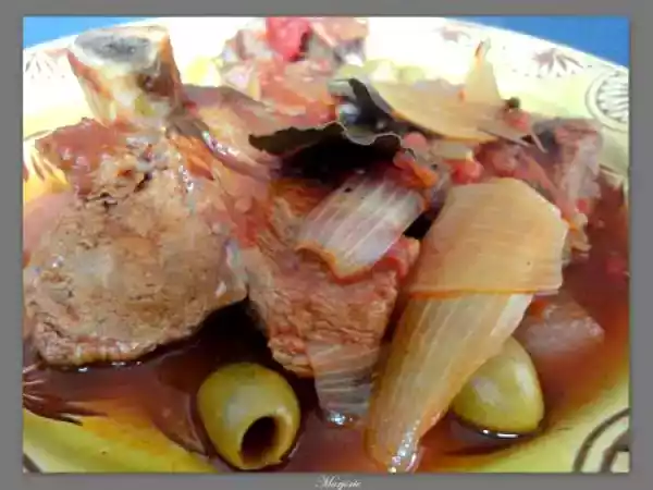Recette Tajine de veau aux olives et tomates