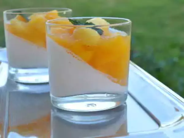 Recette Panna cotta à la peche
