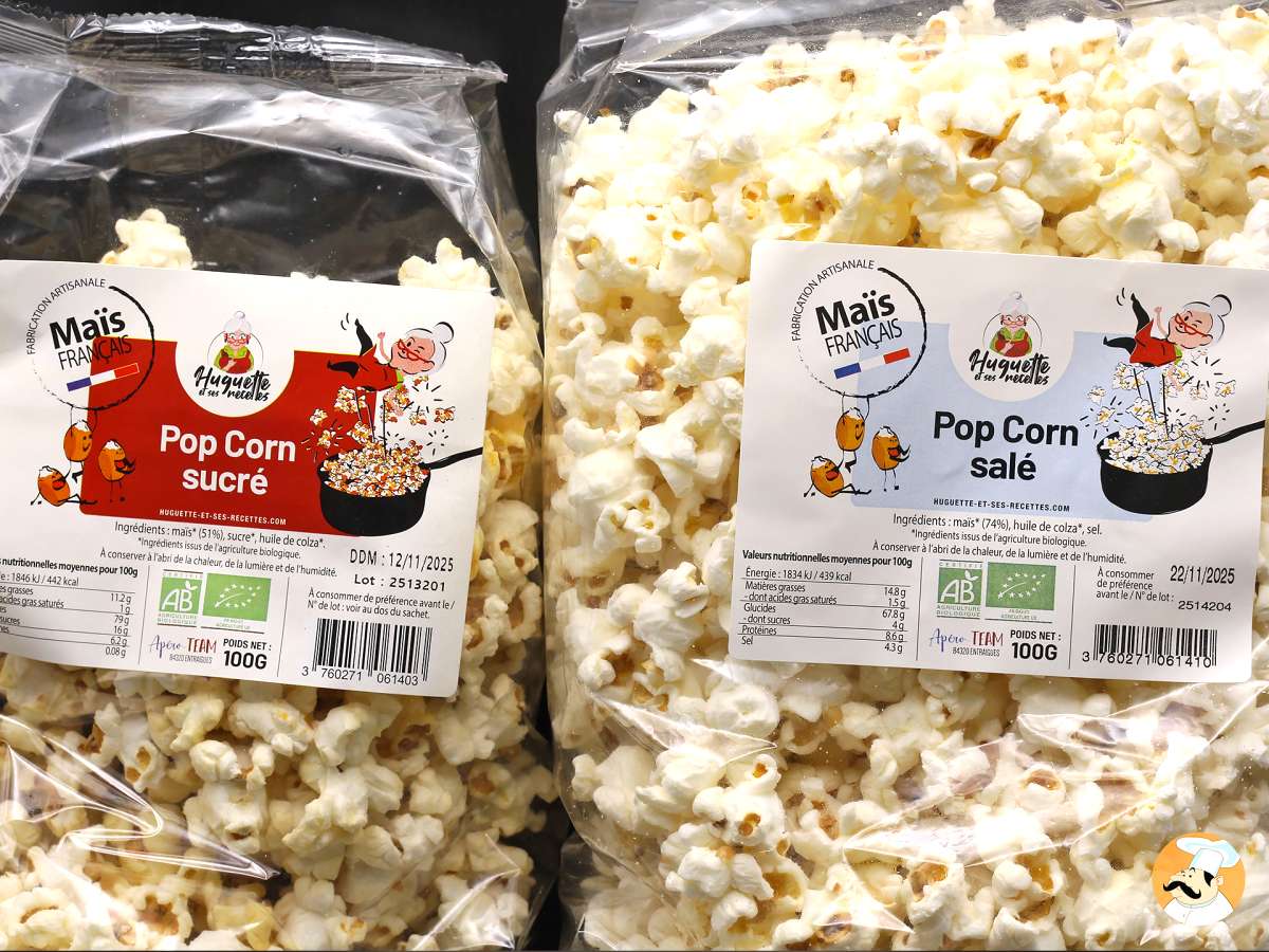 Huguette et ses Recettes craque pour le pop-corn bio