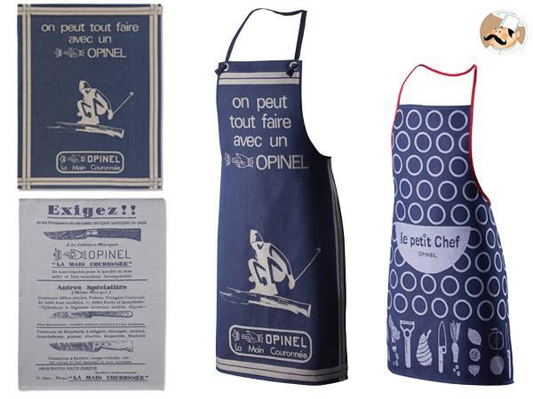 Le linge de cuisine Opinel par Les Tissages Moutet