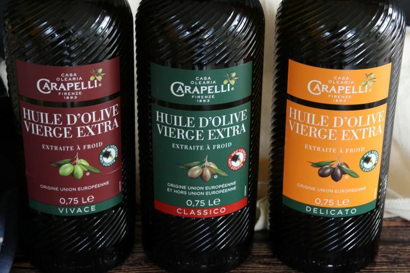 Un nouveau design pour les bouteilles de la gamme d'huile d'olive non Bio de Carapelli 