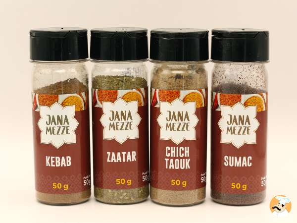 Jana Mezze : 4 épices en format saupoudreur pour twister vos plats du quotidien