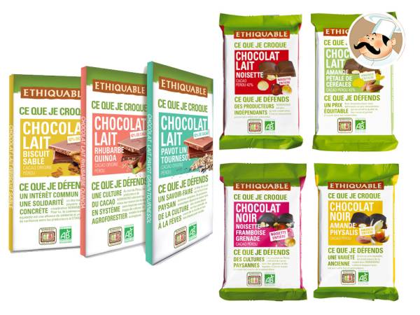 On craque pour les chocolats équitables et bio Ethiquable