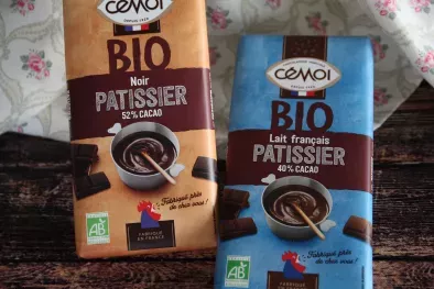 Les tablettes de chocolat pâtissier Bio de Cémoi