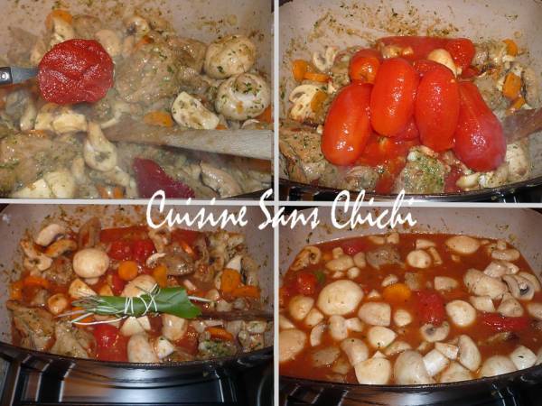 Veau Marengo, ragoût italien. - Préparation etape 8