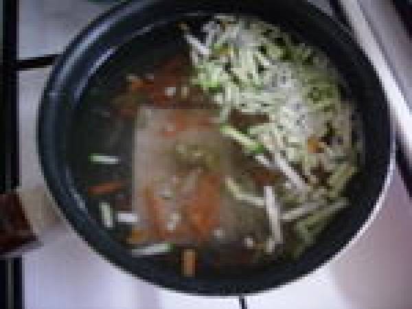 Quichettes au cabillaud et julienne de légumes - Préparation etape 1