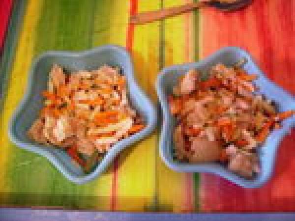 Quichettes au cabillaud et julienne de légumes - Préparation etape 2