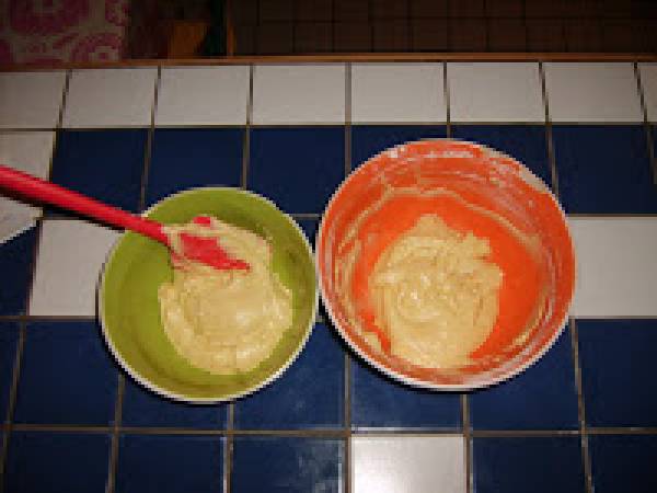 Cake marbré vanille-chocolat aux perles de sucre. - Préparation etape 1