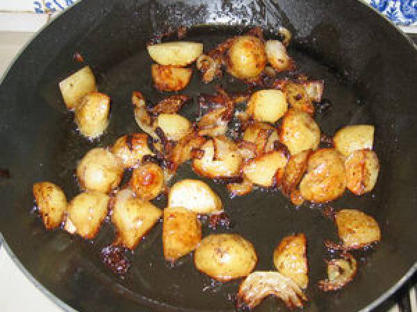 Omelette aux pommes de terre de Noimoutier et au chorizo - Préparation etape 4