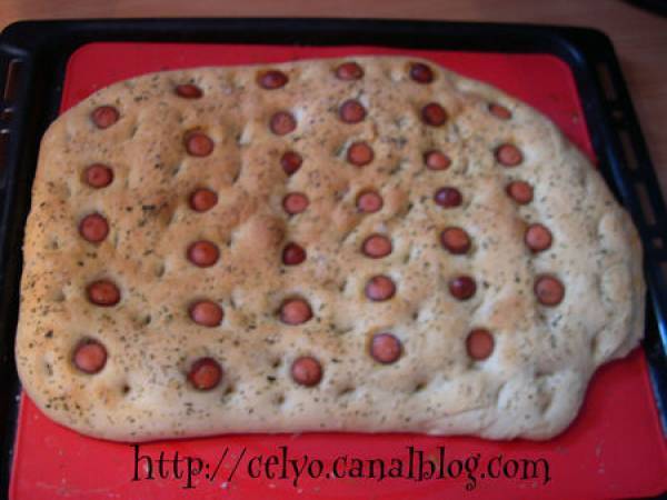 Focaccia au thym et à la fleur de Sel - Préparation etape 3