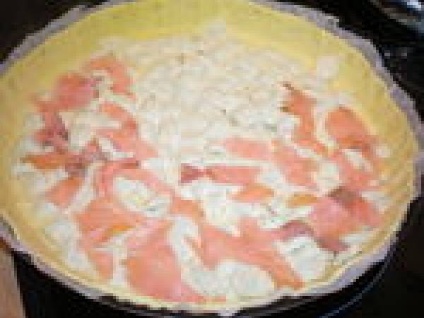 Tarte ravioles saumon - Préparation etape 2