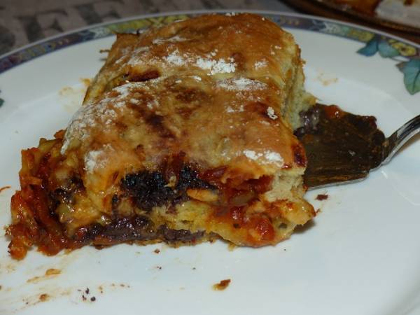 Brioche aux boudins et aux pommes - Préparation etape 1