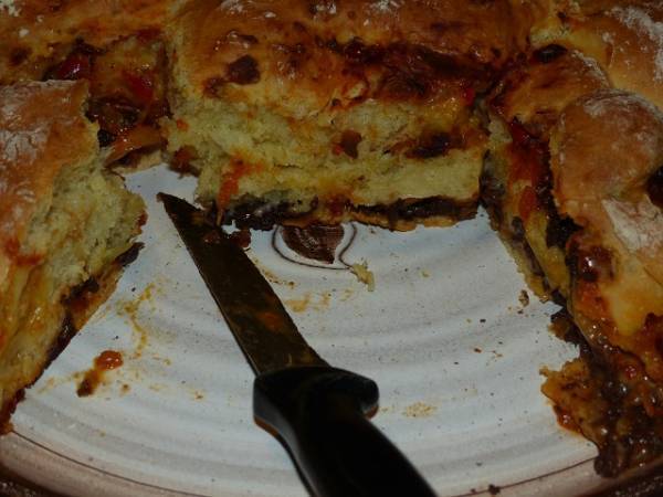 Brioche aux boudins et aux pommes - Préparation etape 2