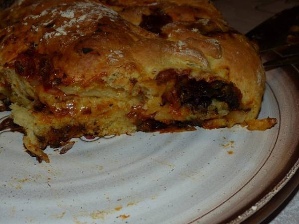 Brioche aux boudins et aux pommes - Préparation etape 3