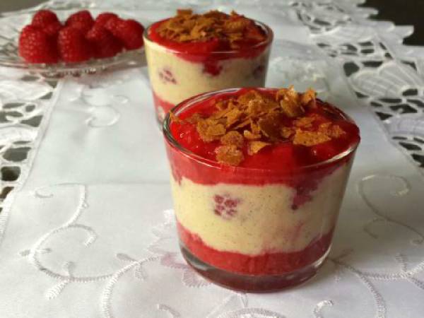 Verrine framboise - Préparation etape 6