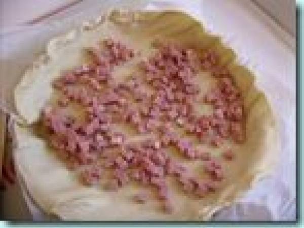 Tarte aux courgettes champignons et ch vre frais - Préparation etape 3