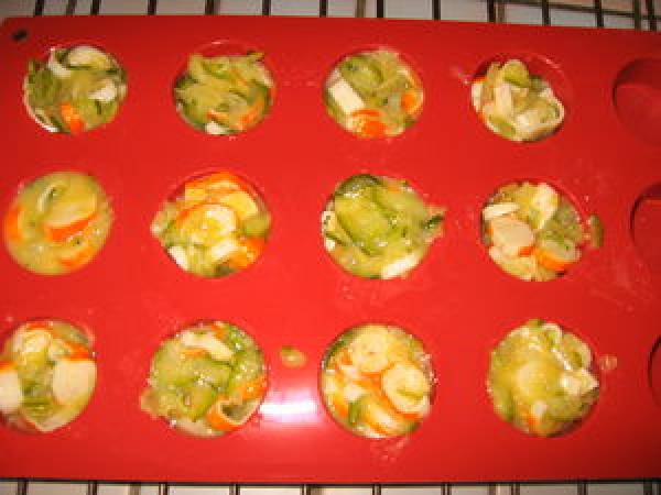 Terrine de courgettes au surimi et petits muffins pour l'apéro - Préparation etape 7