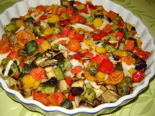 Clafoutis aux légumes grillés - Préparation etape 1