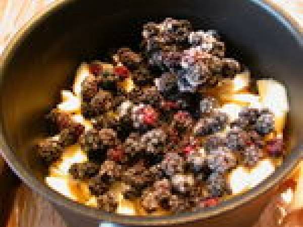 Crumble aux Pommes, Mûres, Bananes .... - Préparation etape 1